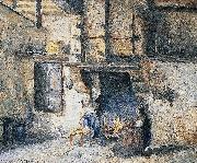 Camille Pissarro Die Kuche in Piettes Haus, Montfoucault oil